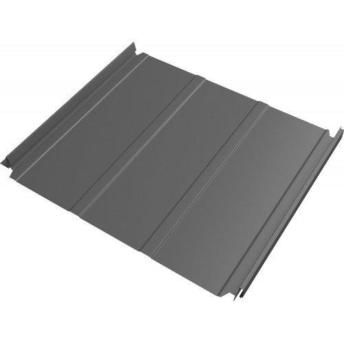 Кликфальц Double Pro Line Grand Line 0,45 ПЭ с пленкой на замках RAL 9006 бело-алюминиевый