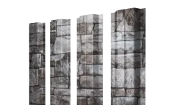 Штакетник П-образный A с прямым резом 0,45 Print Elite Fine Stone TwinColor