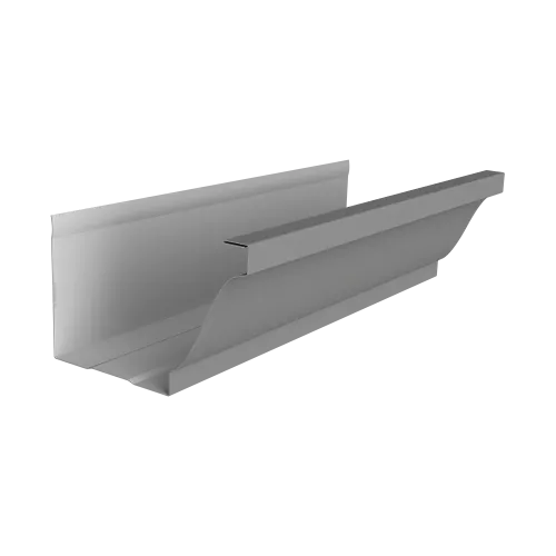 Желоб прямоугольный Vortex в2 130мм 3м RAL 9006 бело-алюминиевый