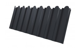 Профнастил С20B фигурный Grand Line 0,45 Drap TwinColor RAL 7024 мокрый асфальт
