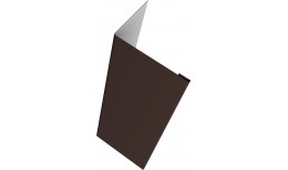Нащельник (для калиток и ворот) 25х35 жалюзи Milan, Tokyo, Palermo 0,5 Satin Matt с пленкой RAL 8017 шоколад (L2,5)