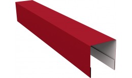 Планка боковая для забора из сайдинга Блок-хаус новый Grand Line 0,45 ПЭ RAL 3003 рубиново-красный (2,06м)