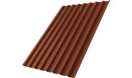 Профнастил С20B Grand Line 0,5 Satin Matt с пленкой RAL 8004 терракота