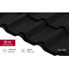 Металлочерепица камея 0,5 Velur X RAL 9005 черный