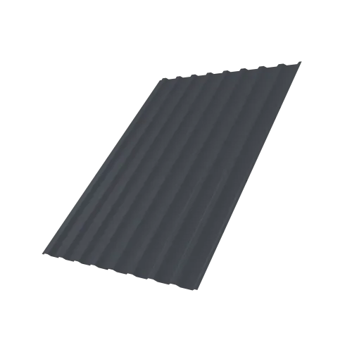 Профнастил С20B Grand Line 0,4 ПЭ матовый с пленкой RAL 7024 мокрый асфальт