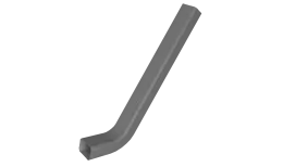 Труба гофрированная Vortex в2 76х102х1000мм с коленом RAL 7004 сигнальный серый