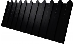 Профнастил С8A v02 фигурный Grand Line 0,4 PE-Matt-Double с пленкой RAL 9005 черный