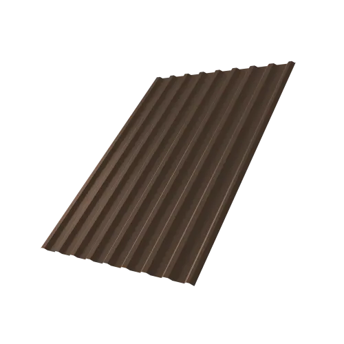 Профнастил С20R Grand Line 0,5 Velur X RAL 8017 шоколад DRIP