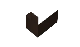 Финишный профиль фибросайдинга 0,5 Atlas X с пленкой RAL 8017 шоколад (2м)