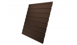 Профнастил C10A Grand Line 0,5 GreenCoat Pural BT, matt RR 887 шоколадно-коричневый (RAL 8017 шоколад)