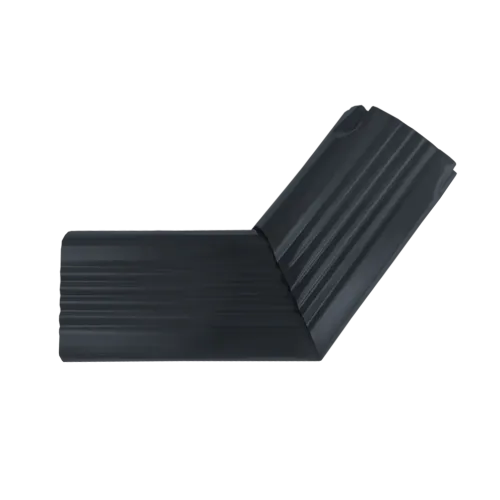 Колено трубы гофрированное боковое правое Vortex в2 76х102мм RAL 7024 мокрый асфальт