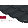 Металлочерепица камея Grand Line 0,5 Drap TX RAL 7016 антрацитово-серый