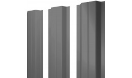 Штакетник П-образный A с прямым резом 0,45 PE RAL 7004 сигнальный серый