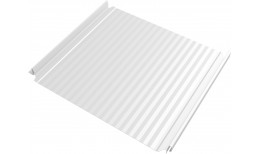 Кликфальц Double Pro Гофр Grand Line 0,45 Drap ТХ с пленкой на замках RAL 9003 сигнальный белый