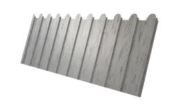 Профнастил С8A v02 фигурный Grand Line 0,45 Print Elite с пленкой Snow Wood TwinColor