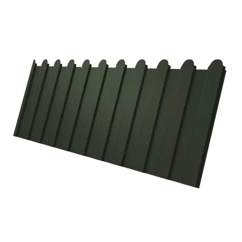 Профнастил С8A v02 фигурный Grand Line 0,5 Satin Matt TX RAL 6020 хромовая зелень