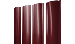 Штакетник Круглый с прямым резом 0,5 Satin RAL 3005 красное вино