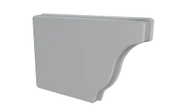 Заглушка желоба левая Vortex в2 130мм RAL 7004 сигнальный серый