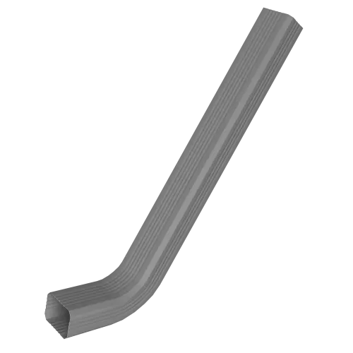 Труба гофрированная Vortex в2 76х102х1000мм с коленом RAL 9006 бело-алюминиевый