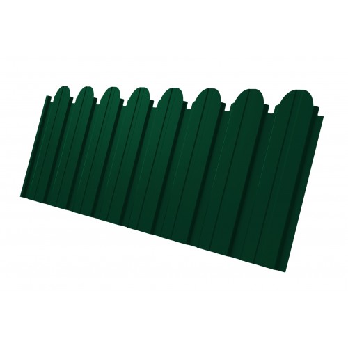 Профнастил C10B фигурный 0,45 PE-Double RAL 6005 зеленый мох