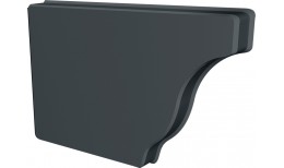 Заглушка желоба левая Vortex Lite Matt 130мм RAL 7016 антрацитово-серый