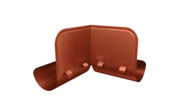 Ограничитель перелива угловой Grand Line 125/90 RAL 8004 терракота