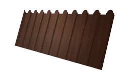 Профнастил С8A v02 фигурный Grand Line 0,45 Print Elite Choco Wood TwinColor