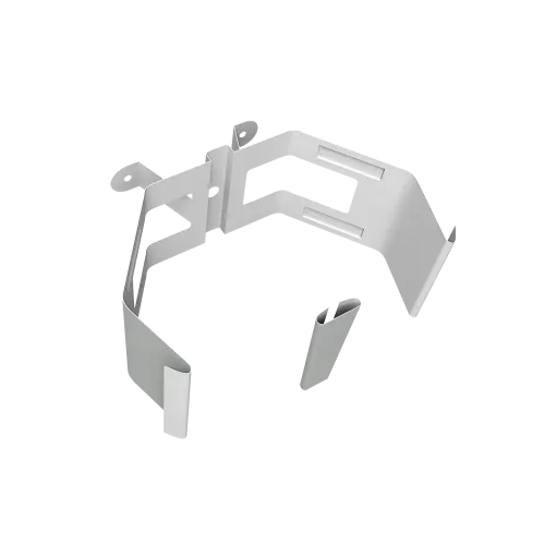 Крепление трубы для гофры на дерево Vortex в2 RAL 9006 бело-алюминиевый