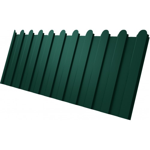 Профнастил С8A v02 фигурный Grand Line 0,45 Drap с пленкой RAL 6005 зеленый мох