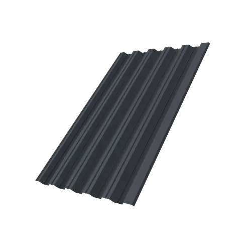 Профнастил НС35R 0,5 PE RAL 7024 мокрый асфальт DRIP