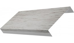Ламель обратная 125 жалюзи Texas 0,45 Print Elite с пленкой Snow Wood TwinColor