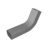 Колено трубы гофрированное Vortex в2 76х102мм RAL 9006 бело-алюминиевый