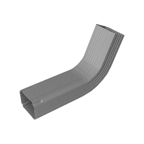 Колено трубы гофрированное Vortex в2 76х102мм RAL 9006 бело-алюминиевый