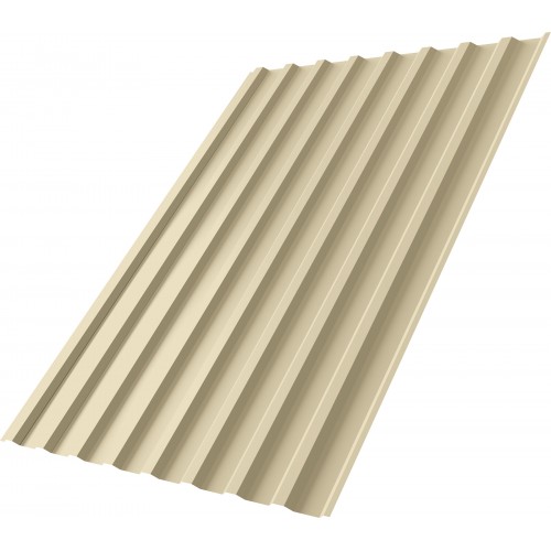 Профнастил С20B Grand Line 0,45 PE с пленкой RAL 1015 светлая слоновая кость