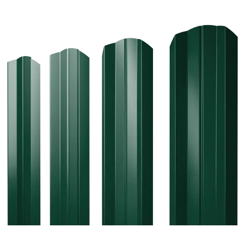 Штакетник М-образный А фигурный 0,45 PE RAL 6005 зеленый мох