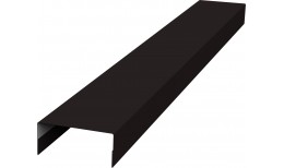 Крышка 30х15 для забора жалюзи Техас Grand Line 0,45 Drap RAL 9005 черный (2м)