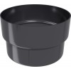 Муфта трубы соединительная Дизайн 100 ПВХ Grand Line графит (RAL 7024)