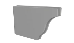 Заглушка желоба левая Vortex в2 130мм RAL 9006 бело-алюминиевый