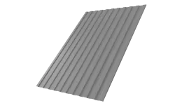 Профнастил С8A v02 Grand Line 0,45 PE с пленкой RAL 9006 бело-алюминиевый