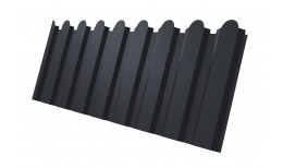 Профнастил С20A фигурный 0,45 Drap ST lite RAL 7024 мокрый асфальт