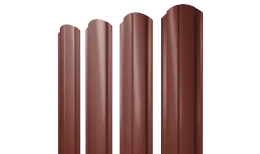 Штакетник Полукруглый Slim фигурный 0,5 Satin RAL 3009 оксидно-красный
