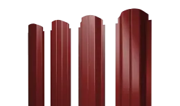 Штакетник П-образный А фигурный 0,5 Satin RAL 3011 коричнево-красный