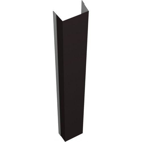 Крепежная планка нижняя для забора жалюзи Техас Grand Line 0,45 ПЭ RAL 9005 черный (1,8м)