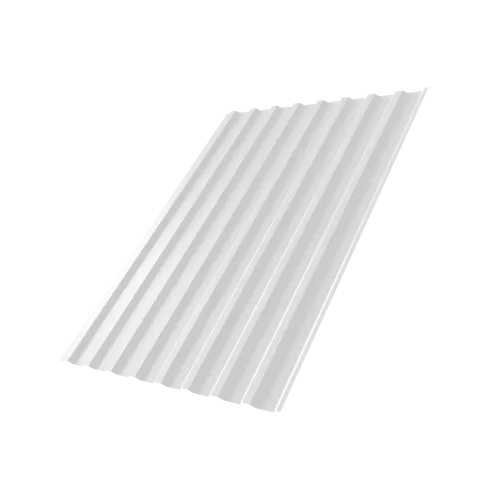 Профнастил С20B 0,5 PE с пленкой RAL 9003 сигнальный белый