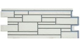 Фасадная панель Grand Line Камелот Design молочный со швом RAL 7004