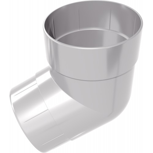 Колено трубы 45 град. Дизайн 100 ПВХ Grand Line белое (RAL 9003)