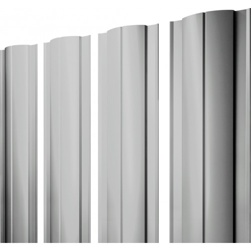 Штакетник Круглый с прямым резом Grand Line 0,45 Drap ТХ RAL 7047 телегрей 4