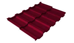 Профиль волновой модульный квинта Uno Grand Line c 3D резом 0,45 PE RAL 3003 рубиново-красный