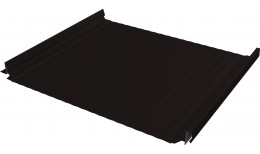 Кликфальц Pro Gofr Grand Line 0,5 Drap TX с пленкой на замках RAL 9005 черный