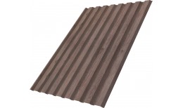 Профнастил С20A Grand Line 0,45 Print Elite с пленкой White Wood TwinColor